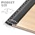 Aluminum Alloy Floor Transition Strip:Cuttable Carpet Edge Protector,Carpet to Tile Threshold Strip,Door/Carpet/Tile/Threshold Reducer,Carpet Edge Trim for Home,Office,Hotel,0.9m (Black)