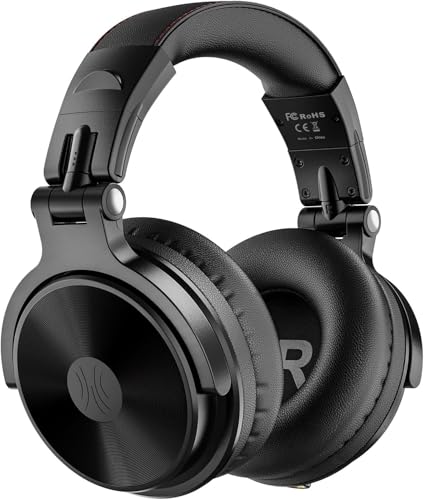 Image of OneOdio Bluetooth Over Ear Headphones - Wireless /Wired 110 Hrs Stereo Sound Bluetooth Foldable Headsets with Deep Bass 50mm Neodymium Drivers for PC /Phone - Studio Wireless Pro C - (Black)