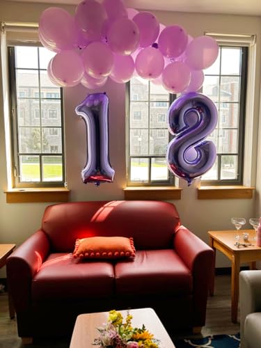 Image of 8 Balloon Numbers Birthday Decorations, 40In Purple Balloons for Men Women | Eye-catching Appearance, Perfect Decorative Centerpieces, Convenient Self-sealing Structure, Widely for Various Occasions