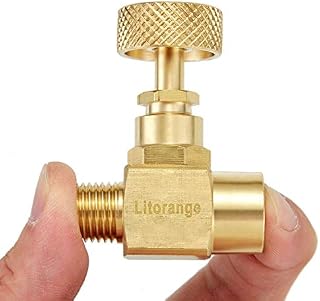 Litorange 2 Pack Heavy Duty Brass Replacement Control Needle Valve 1/4" Male NPT