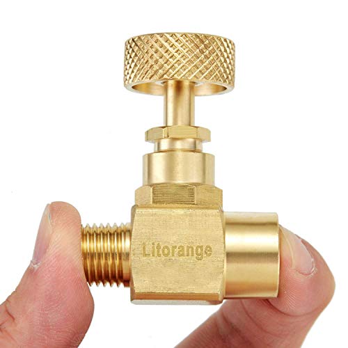 Litorange 1 Pack Heavy Duty Brass Replacement Control Needle Valve 1/4