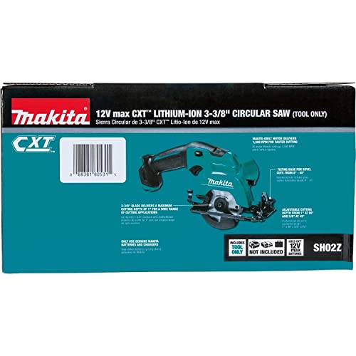 Makita Sh02Z-R 12V Max Cxt Brushless Lithium-Ion 3-3/8 In. Cordless Circular Saw (Tool Only) (Renewed) #TOP5