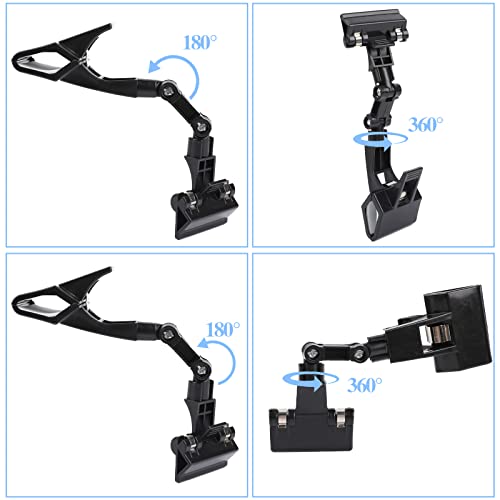 2 Pack Document Holder Adjustable for Typing Flexible Documents Holder Foldable Paper Copy Holder Clip Rotatable Handy Artist Supplies Holder for Computer Monitor Canvas Clamp