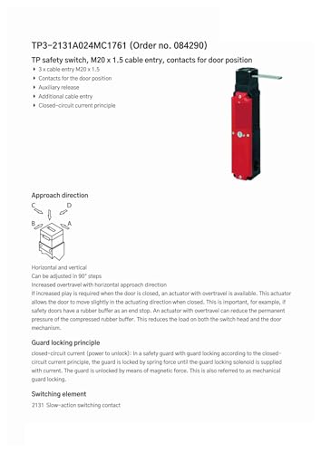 Commutateur TP3-2131A024MC1761 robuste boîtier de commande électrique 084290