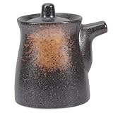 Ipetboom Keramik Sojasauceflasche Essigspender Japanische Saucenspender Langlebig und Hygienisch für Küche Restaurant für Öl Essig Gewürze