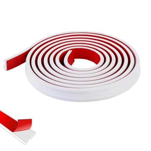 TIANLIN 40mm X 5m Moulure Adhesive Flexible, Corniche Plafond Blanche, Moulure Murale Auto Adhesive en TPE, Coupable et Pliable pour Décoration Intérieure