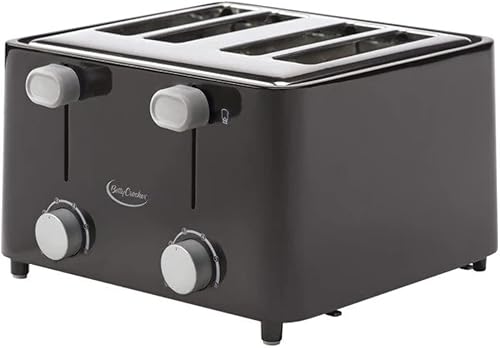 Miniatura 8 de Betty Crocker Tostadora multifunción de 4 rebanadas, tostadora de 4 rebanadas con ranuras extra anchas para pan grueso, bagel y gofre, dial de