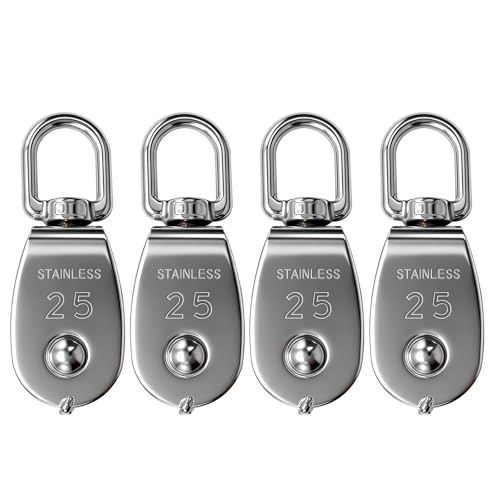 Poulie pivotante durable en inox 304 Hoypeyfiy pour remorquage sécurisé