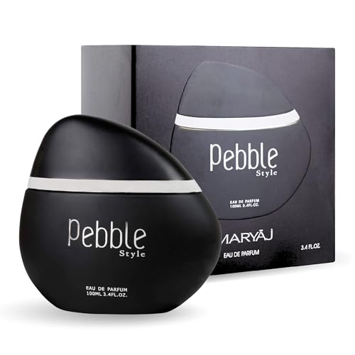 Pebble Style 100ml Eau De Parfum by Maryaj Perfume for Men | Fresh Woody Spicy Aftershave with Bergamot, Cinnamon, Nutmeg, Saffron, sandalwood & Vanilla Scent