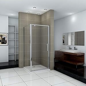Xinyang 700x800x1850mm Pivot Shower Enclosure Reversible Screen Panel with 6mm Glass Door Shower Cubicle