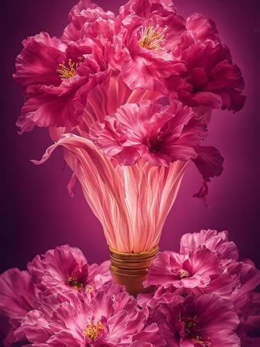 Diamond Painting Fleurs Dooqon 70x95cm : Réduisez le Stress grâce au Kit Strass Point de Croix