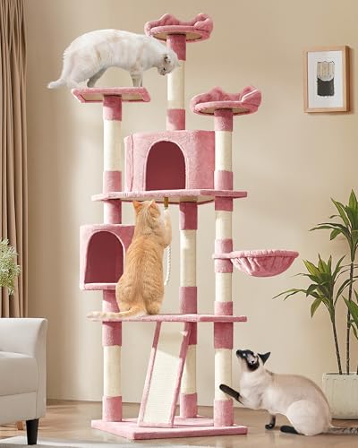 Yaheetech 79in Cat Tree Multi-Level Cat Tower with Scratching Posts for Indoor Cats, Cat Furniture Play Center for Cats and Kitten
