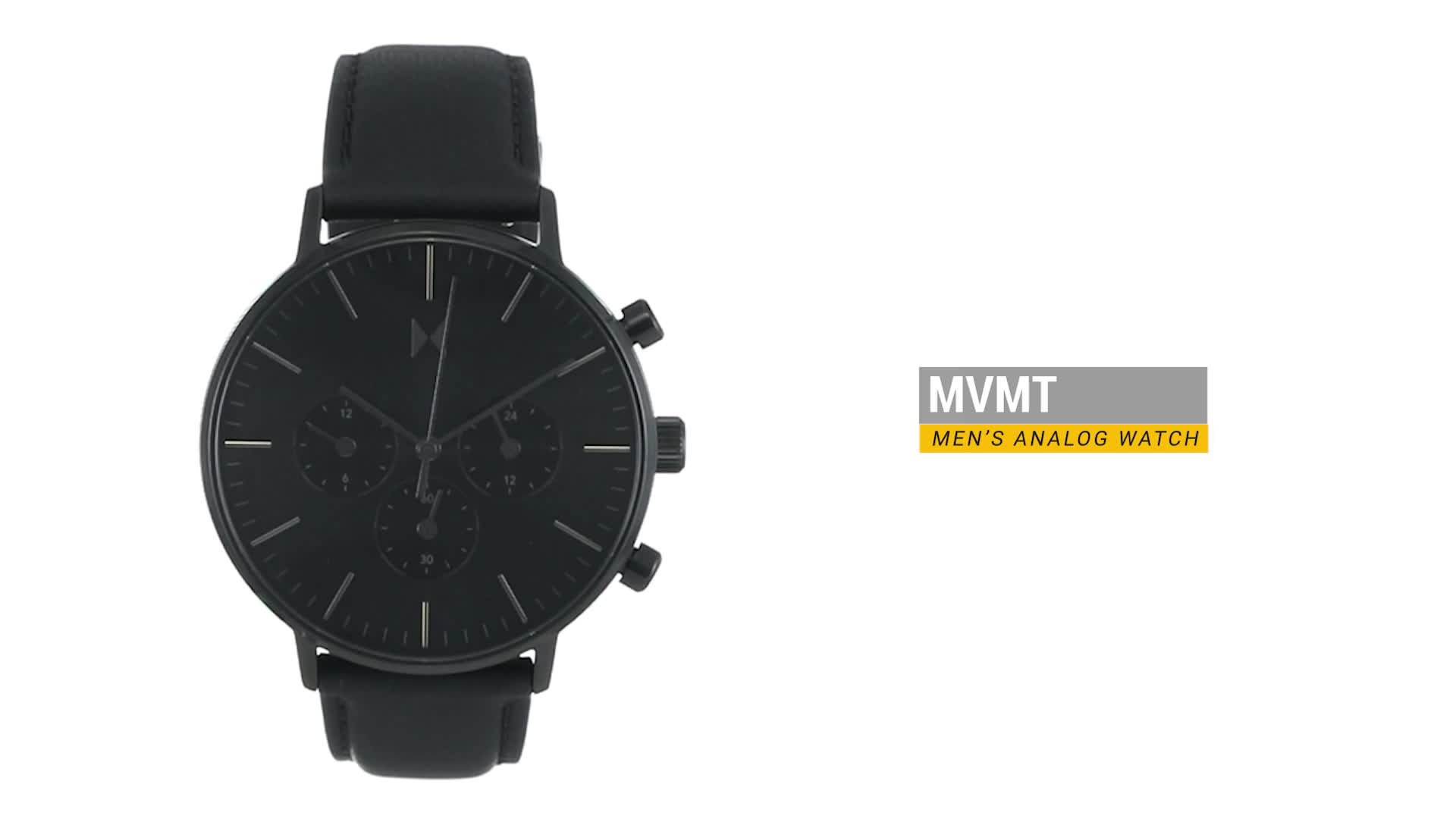 Buy Mvmt Legacy Traveler Qtz Multifunction Black Dial Men's Watch