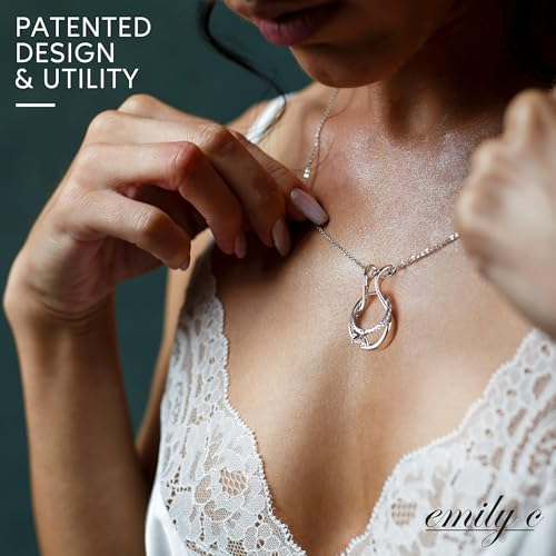 Emily C Ring Holder Necklace - Stainless Steel Necklace with Silver Finish - Engagement Gift for Doctors & Nurses - Silver Jewelry for Mom or Grandmother - Bezel by Emily C - Used condition - Image 8