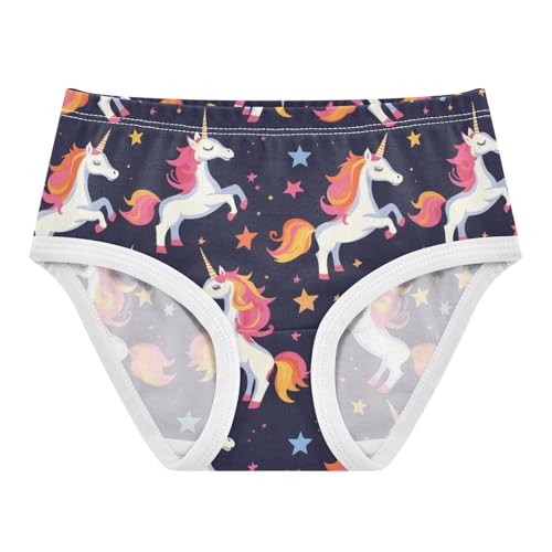 ZZKKO Colored Houses Stars Girls Underwear Toddler Panties for Girls Comfort Brief Size 2T-8Y