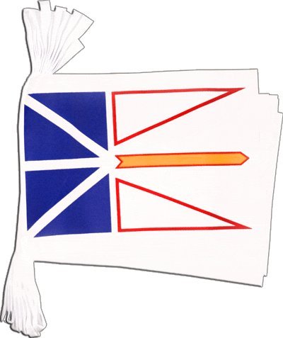 Guirlande drapeau Canada Terre-Neuve-et-Labrador 5,9m pavillon fête canadienne