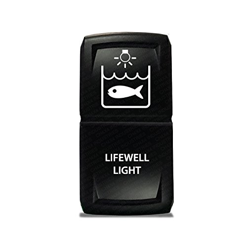 CH4X4 Marine Rocker Switch V2 Livewell Lights Symbol- Green Led