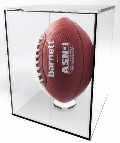 FixtureDisplays® Acrylic Sports Display Case 11.125" x 7.2" x 7.2" Football Collection Case15143 15143