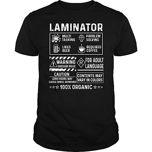 Laminator Multitasking Problem Solving Job Title - Unisex Tee Black