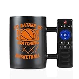 Funny Basketball Coffee Mug with Controller Handle - Novelty Gift for Basketball Fans - 13.5oz/400ml