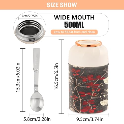 Tarro de comida aislado para comida caliente termo de sopa 500ml de acero inoxidable 4