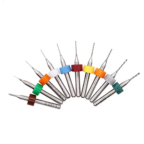 10pcs Carbide Micro Drill Bits
