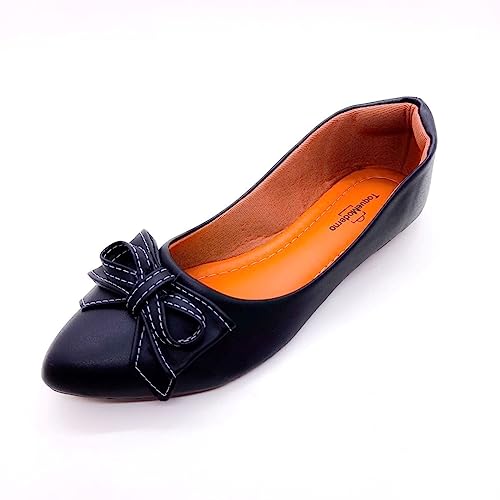 Sapatilha Feminina Total Confort Preto Laço (38, Preta)