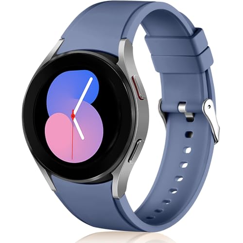 Lerobo Compatible with Samsung Galaxy Watch 7 6 5 4 Band 44mm 40mm/for Galaxy Watch 4 Classic Bands 46mm 42mm/Watch 3 41mm Band, 20mm Soft Silicone Watch Band Bracelet Sport Strap for Men Women