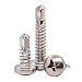 #10 x 1 Pan Head Self Drilling Screws, Phillips Drive, 410 Stainless Steel Sheet Metal Screws,Self Tapping, Dovetail, Pack of 100