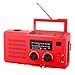 Produktbild Ourdoor Solar Radio, Tragbares Kurbelradio Dynamo Radio mit NOAA/AM/FM, 4000mAh Wiederaufladbare Powerbank Batterie, 5 Modi LED Taschenlampe, Leselampe, SOS-Alarm für Camping Wandern Notfall (Red)