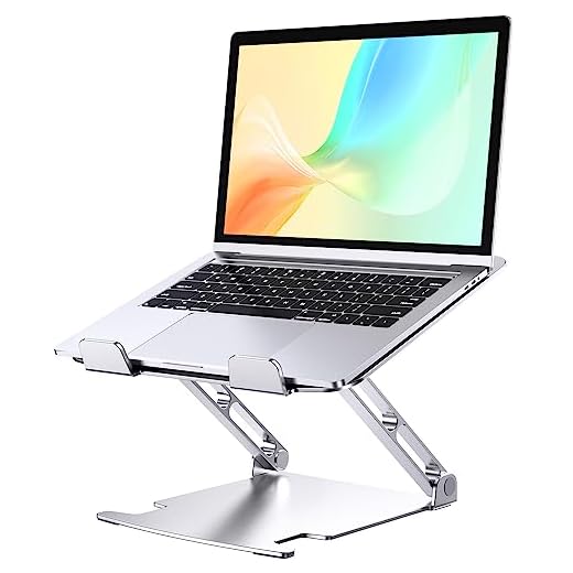 Glangeh Soporte Portatil Mesa Estable, Aleación de Aluminio Elevador Portatil con Ergonómico Altura Ajustable, Ventilado Laptop Stand Compatible con MacBook Air/Pro DELL HP Lenovo y Tabletas 10-16”