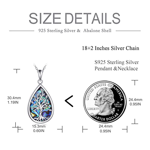 Poplyke Tree Of Life Necklace For Women 925 Sterling Silver Tree Of Life Jewelry Gifts Birthday Mother's Day #TOP3