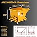 Apex HD100 Heavy Duty Self-Dumping Hopper with Casters, 1 Cubic Yard Capacity, 6000 lb Load Capacity, Durable Steel Construction, Commercial and Industrial Use, Made in The USA (1 Cubic Yard)
