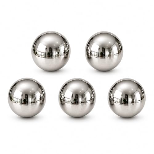 Gazing Ball Garden Mirror Outdoor - Outside Decorative Globe, Silver, 5Pcs