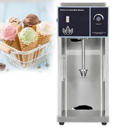 Commercial Soft Serve Ice Cream Machine Countertop Soft-Serve Maker with Auto Swirl Electric Stir Mixer for Home Bars Coffee Shops