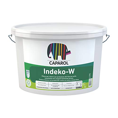 Caparol - Caparol Indeko W Bianco 5 Lt Pittura Opaca Speciale Con Elevata Azione Preservante Del Film Da Muffe E Parassiti Dei Muri