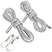 LIFKOME 2pcs Bling Rhinestone Shoe Laces Cotton Rope Replacement Strings for Sneakers Hoodies Dress Shoes Sparkling Glitter Decor for Fashionable Footwear