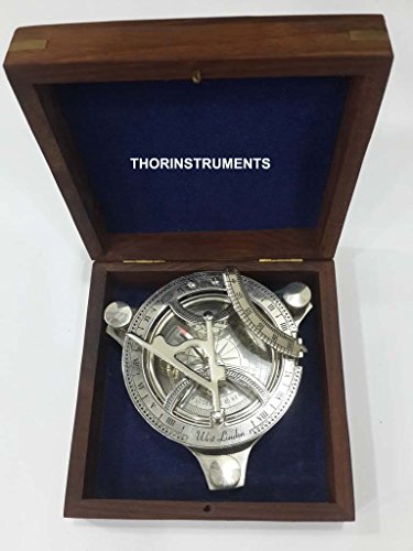 10,2 cm Sundial Compass - Nickle ispirato design