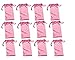 Twelve (12) PINK Microfiber Cleaning and Storage Pouch / Sack / Cases for Sunglasses and Eyeglasses