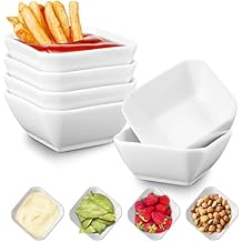 Mfacoy 6 Pack Soy Sauce Dishes, 3 oz Ceramic Dipping Bowls, Pinch Bowls, Small Dip Bowl Set, Sauce Dish Bowl, Mini Bowl for Side Dish, Ketchup, Soy, BBQ, Sushi, Party, Condiments Serving Bowl Set