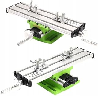 Kreuztisch für Mini-Bohrmaschinen und Fräsmaschinen – Präziser, verstellbarer Werkbanktisch mit T-Nuten, X- und Y-Achsen-B...