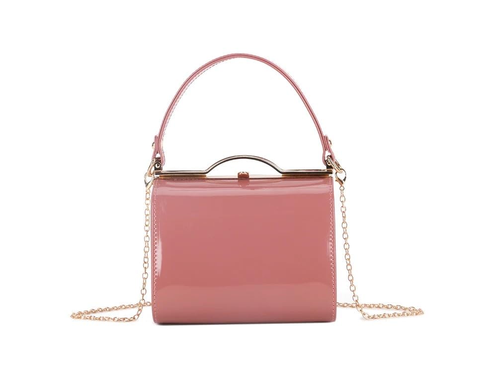 Pochette de soirée rose pour ranger vos essentiels de fête avec style et poignée