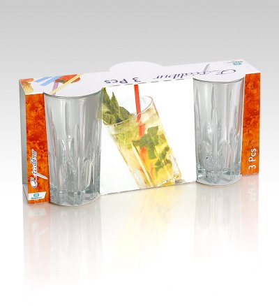 Borgonovo Excalibur Tumbler Set 3Pc 33 Cl