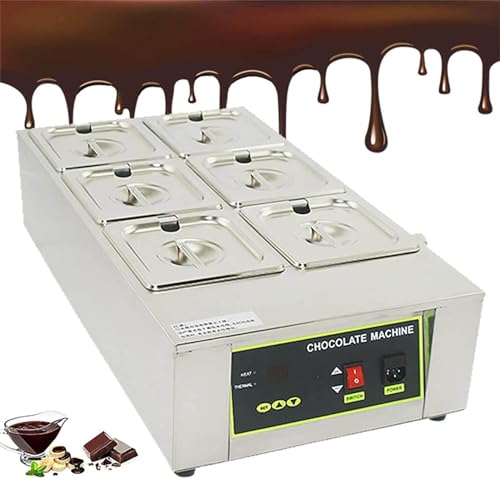 Máquina profesional para derretir chocolate con 6 recipientes miniatura 1