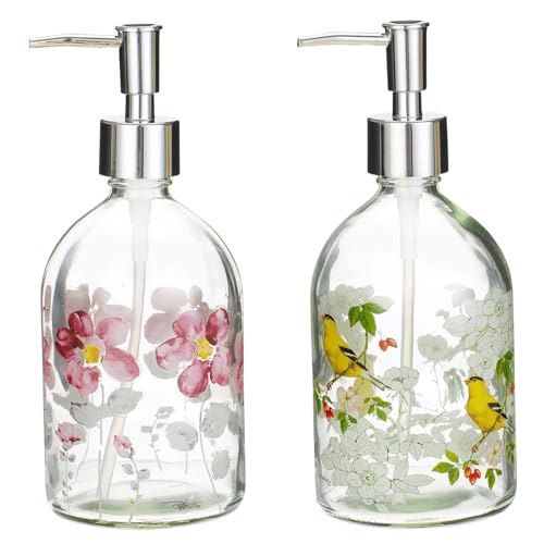 17oz Glass Soap Dispenser with Plastic Pump for Kitchen and