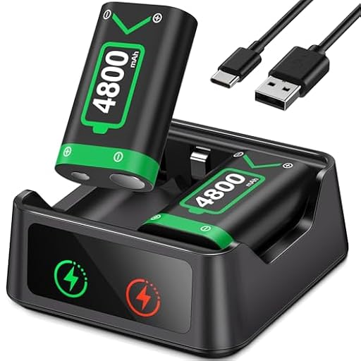 HELLCOOL Bateria para Mando Xbox One/Xbox Series, 2X4800mWh Bateria Compatible con la Mando Xbox One S/X/Elite, Xbox Series X/S | Ya disponible en tu tienda friki favorita! En mundofriki.es!