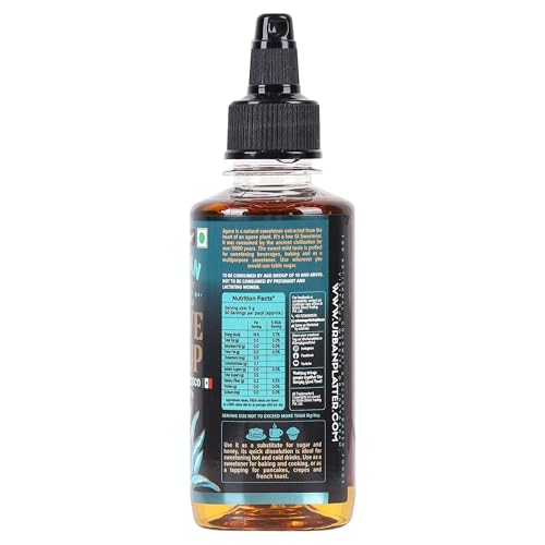 Image of Urban Platter Mexican Blue Agave Syrup, 300g (Plant-Based Sweetener, Refined Sugar Alternative, Easy to Mix in Hot & Cold Recipes)