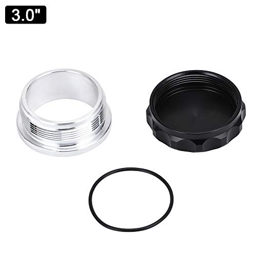 Ptnhz Od 3"/76Mm Aluminum Alloy Weld Billet On Filler Neck Cap Oil Fuel Water Tank Black #TOP2