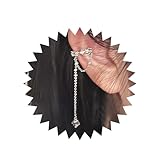 Cybche Vintage Cz Puga de oreja Pendientes de colgra de cristal plateado Pendientes Cz Cartílago Pendientes Pendientes de cadena de cristal larga Pendientes de rastreos Rhinestone Aretes sin aretes