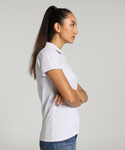 Image of Puma Women's Polo T-Shirt | Cotton Regular Fit Short Sleeve Polo with Ribbed Collar & Button Placket | Classic Everyday T-Shirt for Casual, Sport & Streetwear